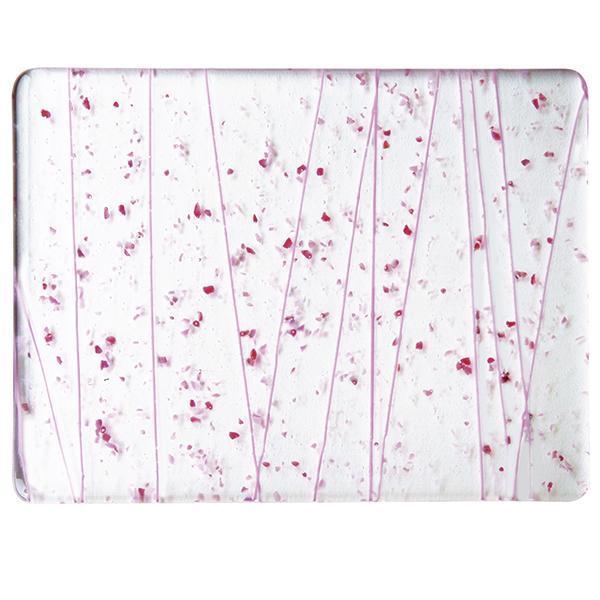 Bullseye Glass 4215-00F Pink & Cranberry Frit with Pink Streamers on Clear listing