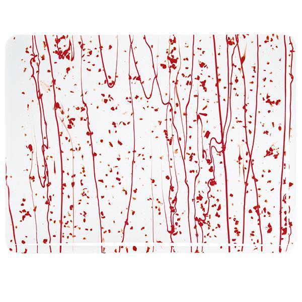 Bullseye Glass 4224-00F Red Frit with Red Steamers on Clear listing