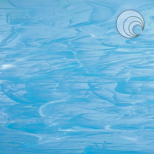 Oceanside Glass 833-91S-F Sky Blue/White Wispy listing