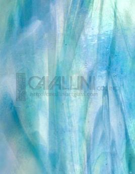 Wissmach Glass WO-87 IRID Sky Blue Wispy Iridescent listing