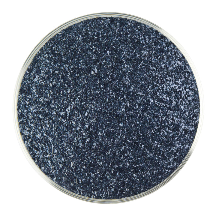 Bullseye Frit 1140 01 Aventurine Blue Transparent Fine 1 LB Jar Fusible Bullseye Frit