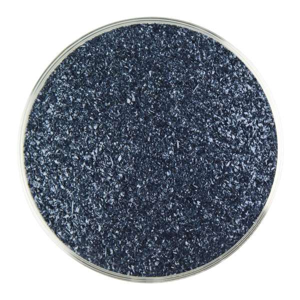 Bullseye Frit 1140 01 Aventurine Blue Transparent Fine 1 LB Jar Fusible Bullseye Frit