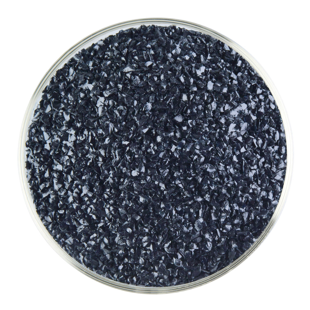 Bullseye Frit 1140 02 Aventurine Blue Transparent Medium 1 LB Jar Fusible Bullseye Frit