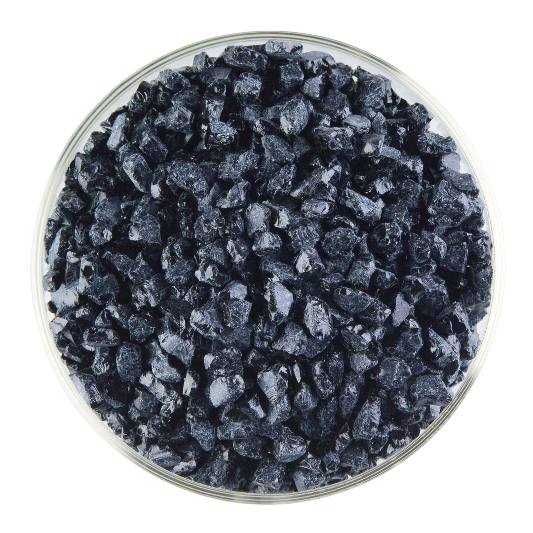 Bullseye Frit 1140 03 Aventurine Blue Transparent Course 1 LB Jar Fusible Bullseye Frit