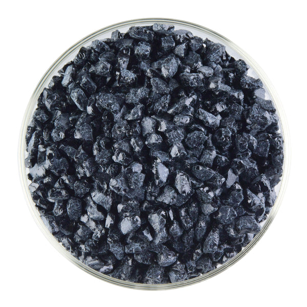 Bullseye Frit 1140 03 Aventurine Blue Transparent Course 1 LB Jar Fusible Bullseye Frit