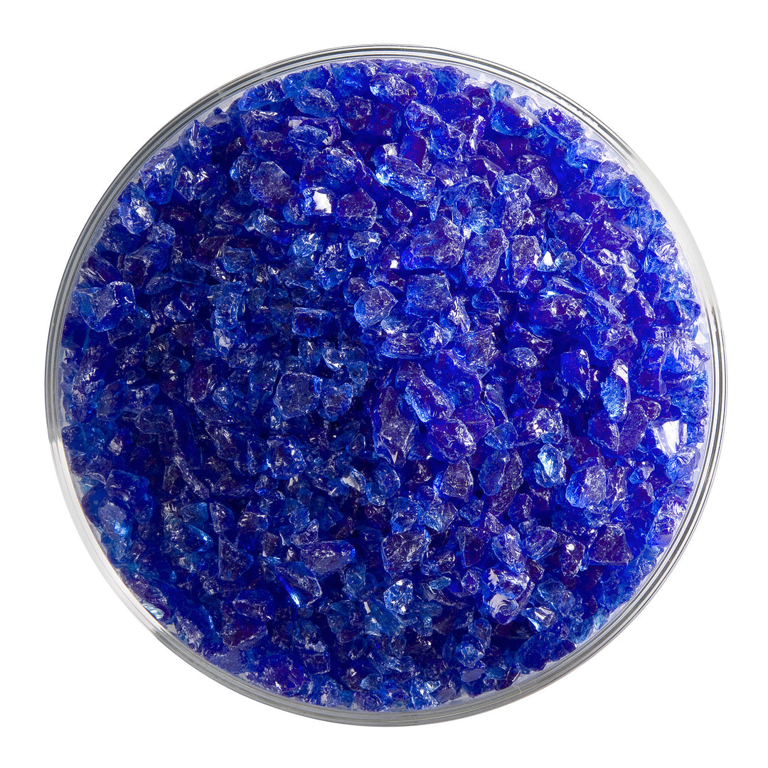 Bullseye Frit 1464 03 True Blue Transparent Coarse 1 LB Jar Fusible Bullseye Frit