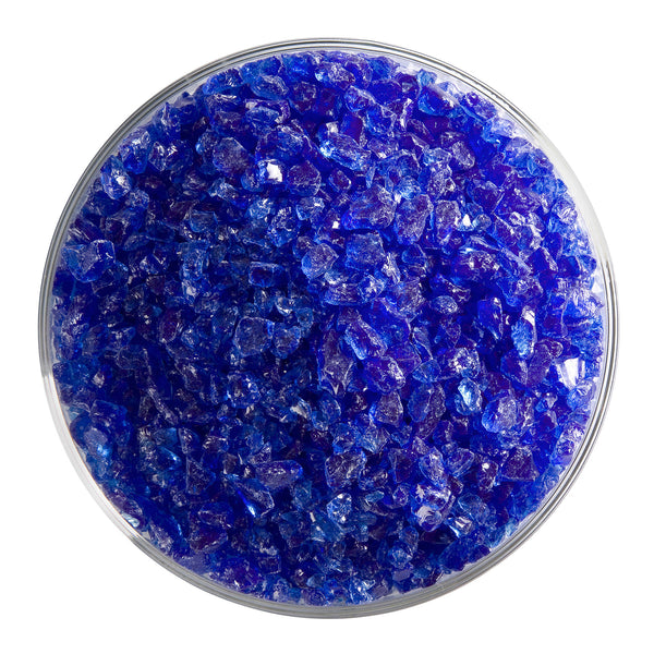Bullseye Frit 1464 03 True Blue Transparent Coarse 1 LB Jar Fusible Bullseye Frit