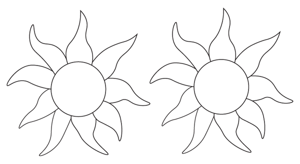 Sun 1 Stained Glass Pattern - Adhesive Backed Vinyl Cutout No Other Discounts