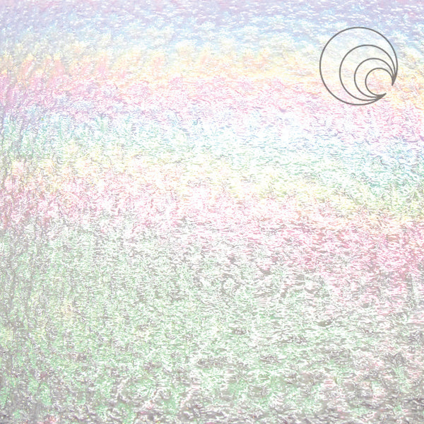 Oceanside Glass 100G-F-IR 24x24 Clear iridescent Granite half stock sheet