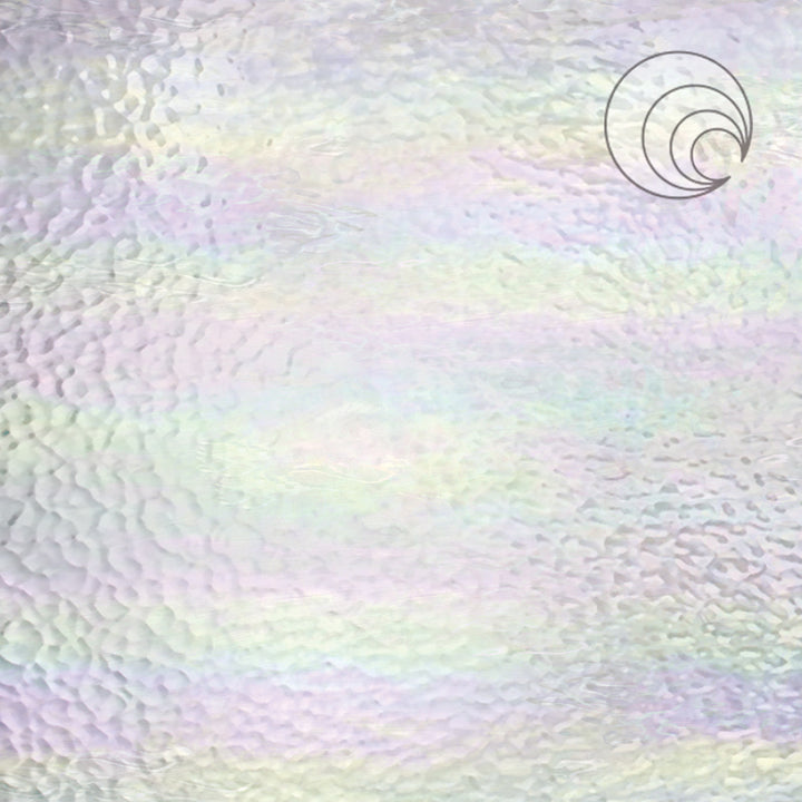 Oceanside Glass 100H-F-IR Clear Iridescent Hammered SQFT Listing