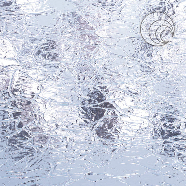Oceanside Glass 100K-F 24x24 Clear Krinkle half stock sheet