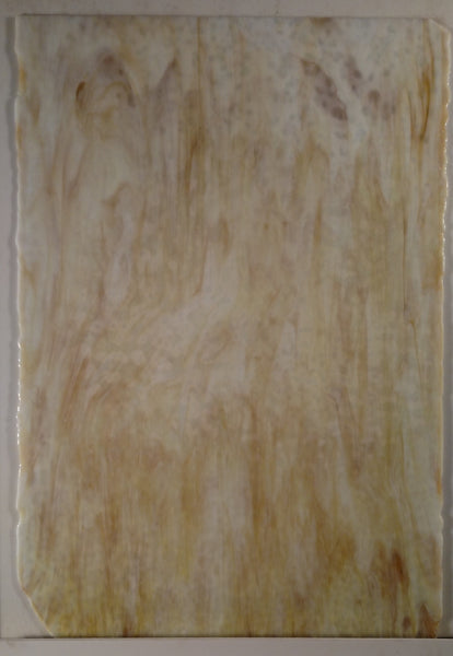 Youghiogheny Glass 1025 HS 12x12 White Opal / Yellow / Amber High Strike sixth stock sheet BIN A28