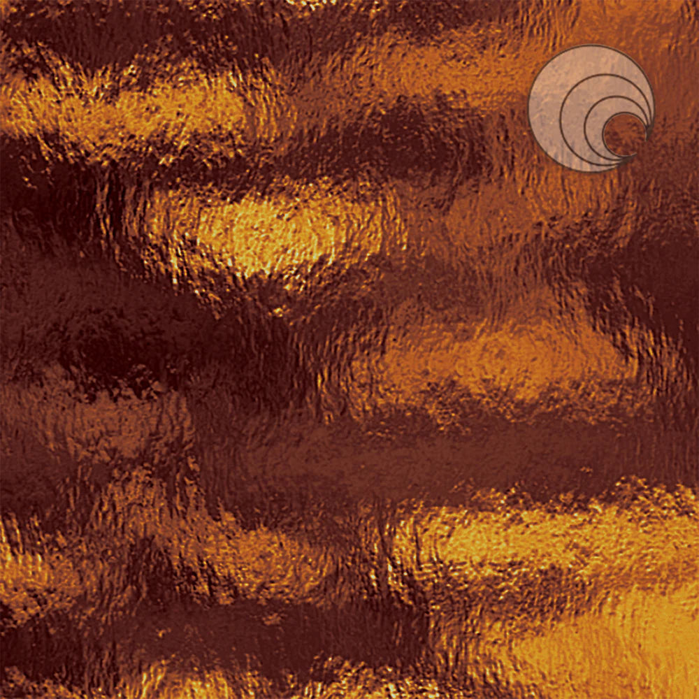 Oceanside Glass 111RR-F 12x24 Dark Amber Rough Rolled quarter stock sheet