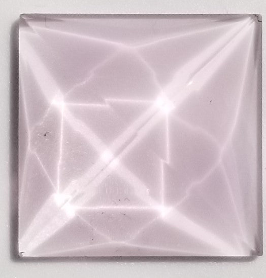 Gems 25mm Square Faceted Jewel Pink