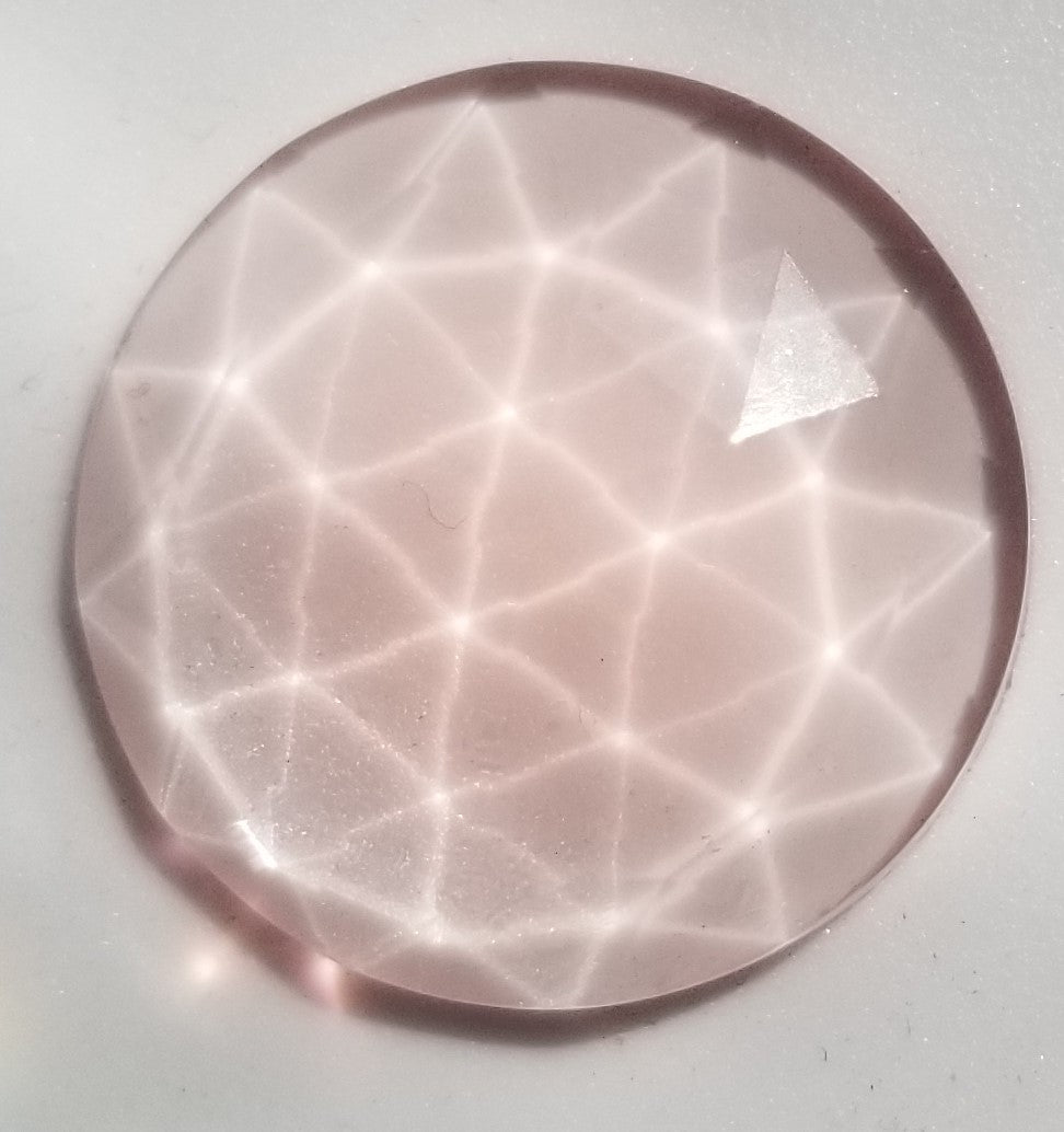 Gems 25mm Round Faceted Jewel Pink