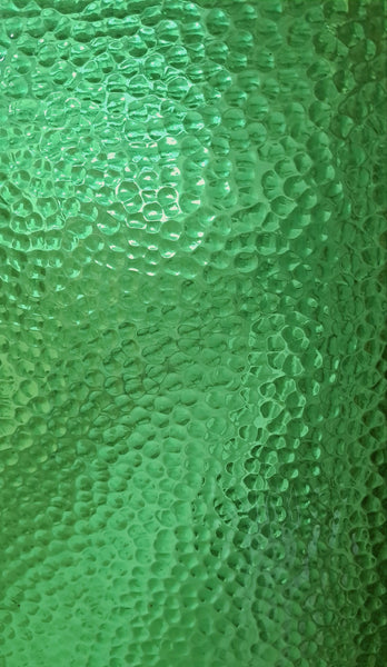 Wissmach Glass 316 DRXXH 32x21 Cathedral Medium Yellow Green Hammered half stock sheet