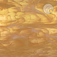 Oceanside Glass 319-02S-F 24x48 Pale Amber/White; wispy full stock sheet