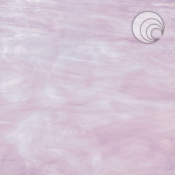 Oceanside Glass 347-1S-F 24x24 Pale Purple/White half stock sheet