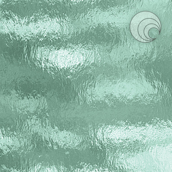 Oceanside Glass 528-1RR-F 12x24 Sea Green Rough Rolled quarter stock sheet