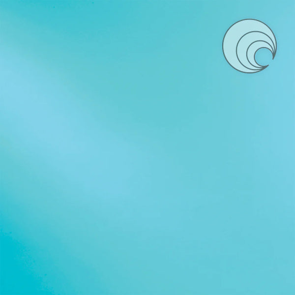 Oceanside Glass 532-1S-F 24x48 Caribbean Blue Solid Transparent full stock sheet