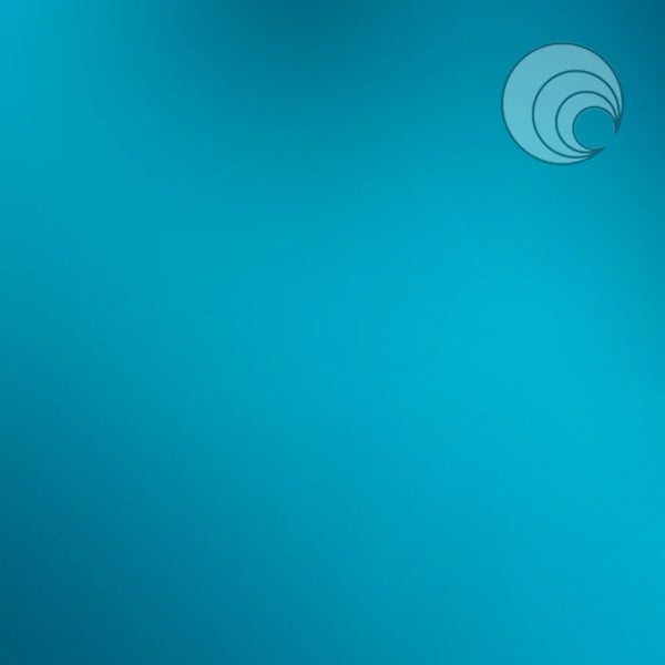Oceanside Glass 532-2S-F 24x24 Tropic Blue Solid Transparent half stock sheet