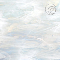Oceanside Glass 6000-81CC-F 24x48 Clear/White "Pearl" full stock sheet
