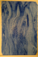 Youghiogheny Glass 6106 HS 12x12 Light Blue Opal / Cobalt Blue High Strike sixth stock sheet BIN A30