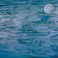 Oceanside Glass 838-94S-F 24x48 Steel Blue/White; wispy full stock sheet