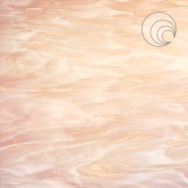 Oceanside Glass 891-81S-F 12x24 Pink Champagne Wispy quarter stock sheet
