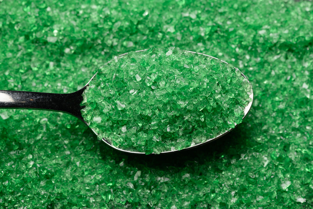 Wissmach Frit 96-17 Garden Green Translucent Medium 1lb Coefficient 96 For Fusing