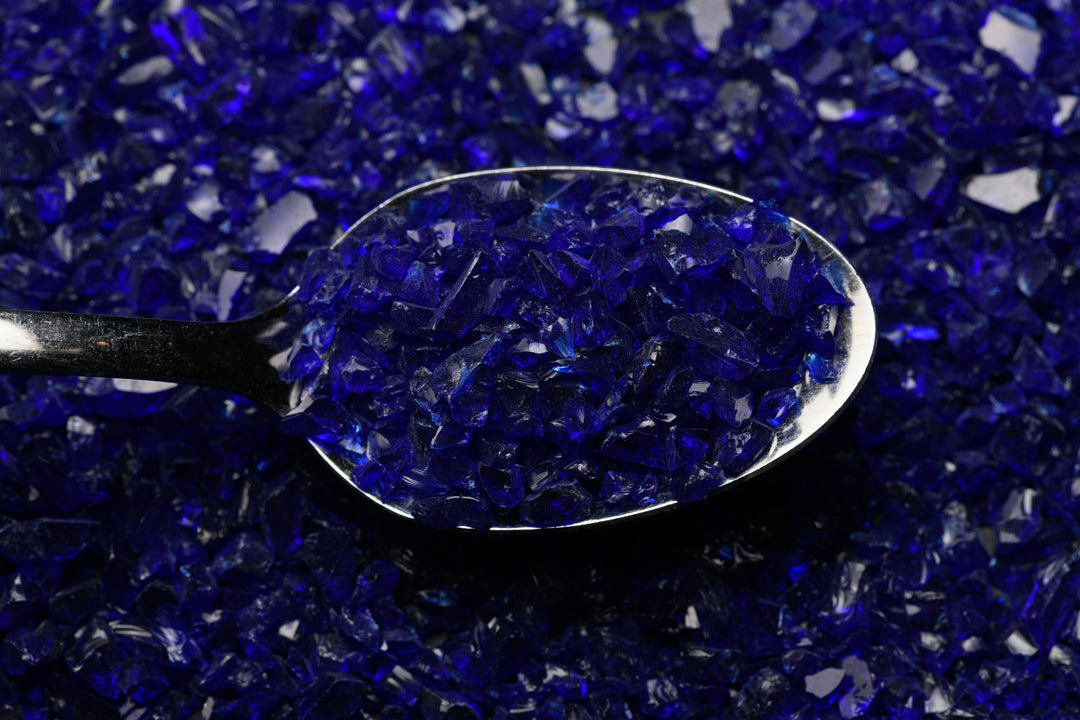 Wissmach Frit 96-20 Midnight Blue Translucent Coarse 1lb Coefficient 96 For Fusing