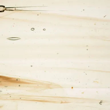 Wissmach Glass 96-25 32x21 Crystal/Black Fusible  half stock sheet