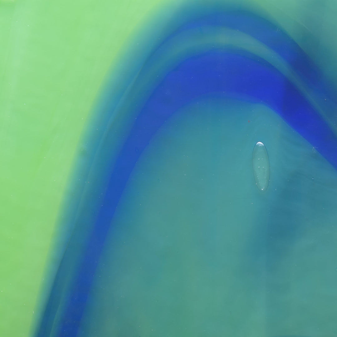 Wissmach Glass 96-35 Smooth Green Blue Streaky Cathedral SQFT Listing