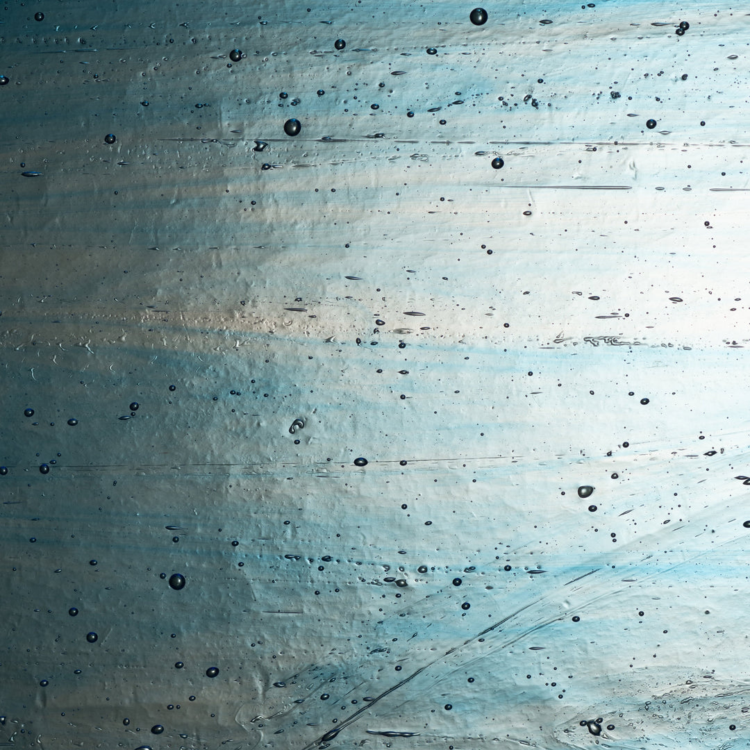 Wissmach Glass 96-77 Smooth Clear Lt Blue Streaky Translucent SQFT Listing