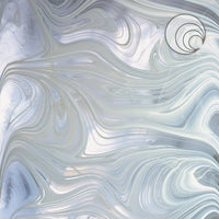 Oceanside Glass BR-308 24x48 White/Clear Baroque full stock sheet