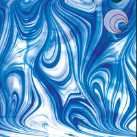 Oceanside Glass BR 430 12x12 Blue/Clear Baroque eighth stock sheet