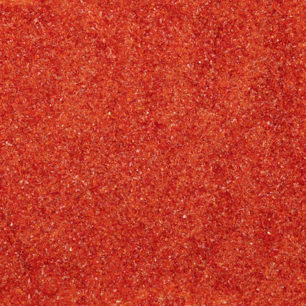 Oceanside Frit Fine Cherry Red Transparent (COE 96) 8.5 oz jar F2-151-F-8