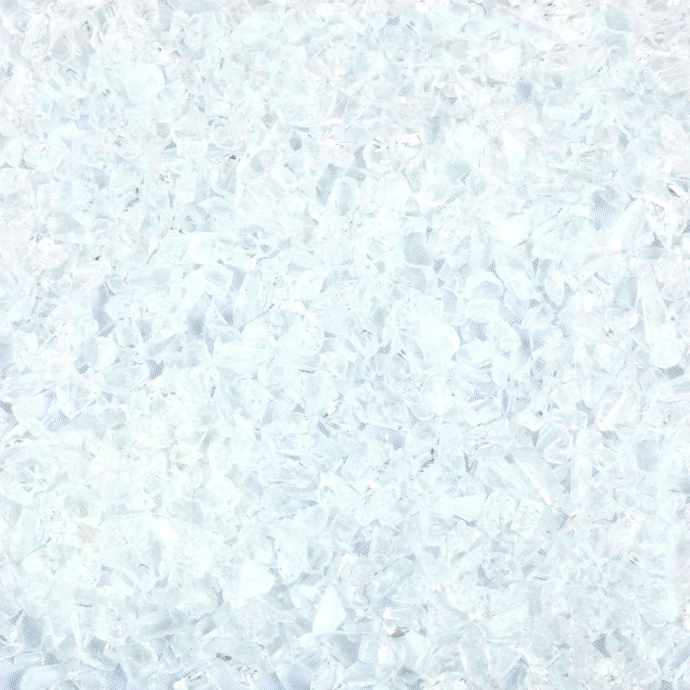 Oceanside Frit Coarse Icicle Clear (COE 96) 8.5 oz jar F5-02-F-8