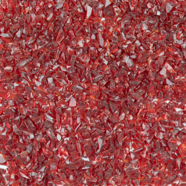 Oceanside Frit Coarse Cherry Red Transparent (COE 96) 8.5 oz jar F5-151-F-8