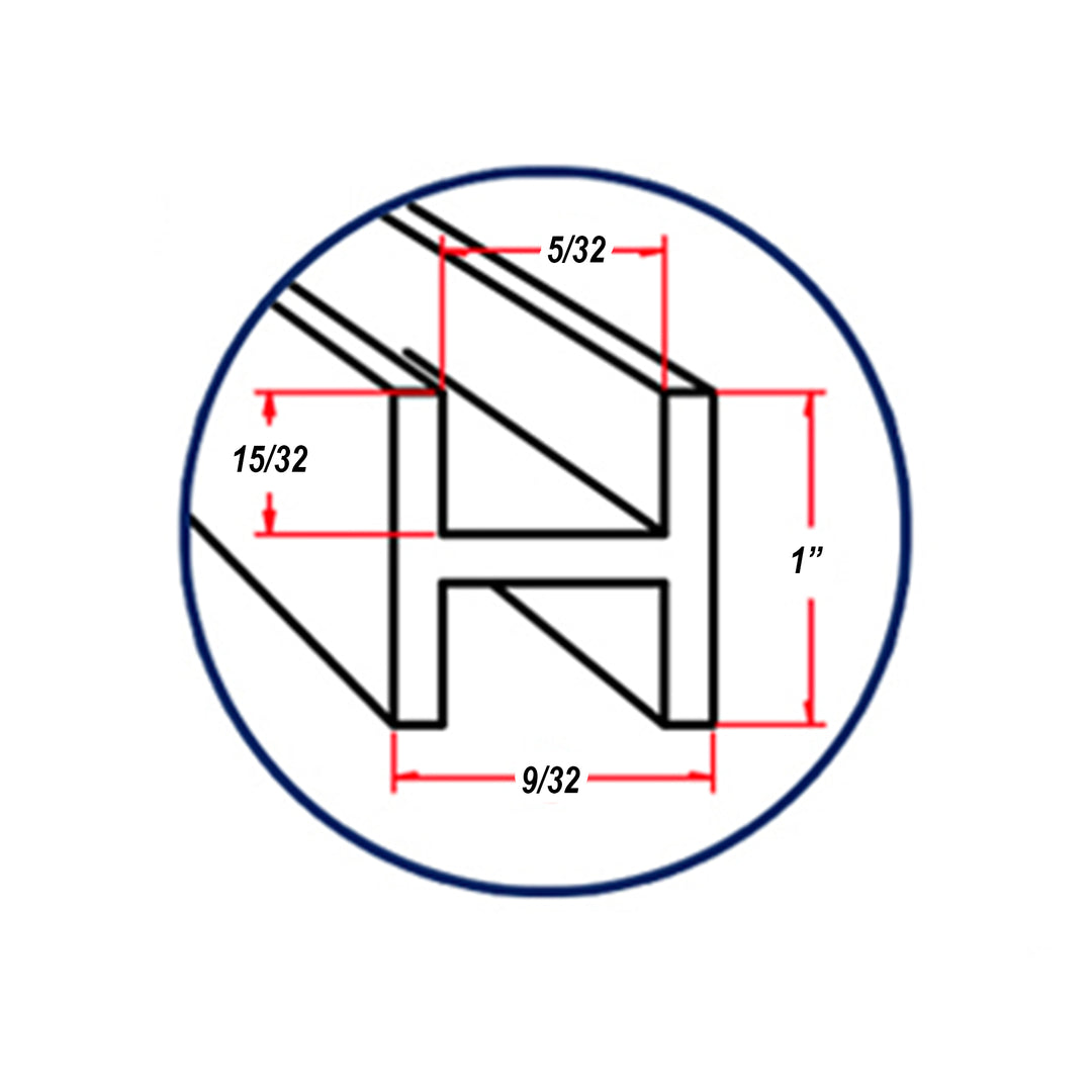 Lead Came H-Channel Flat Cascade (FH-27R)  1"  Full Box (23) 45Lbs NO OTHER DISCOUNTS