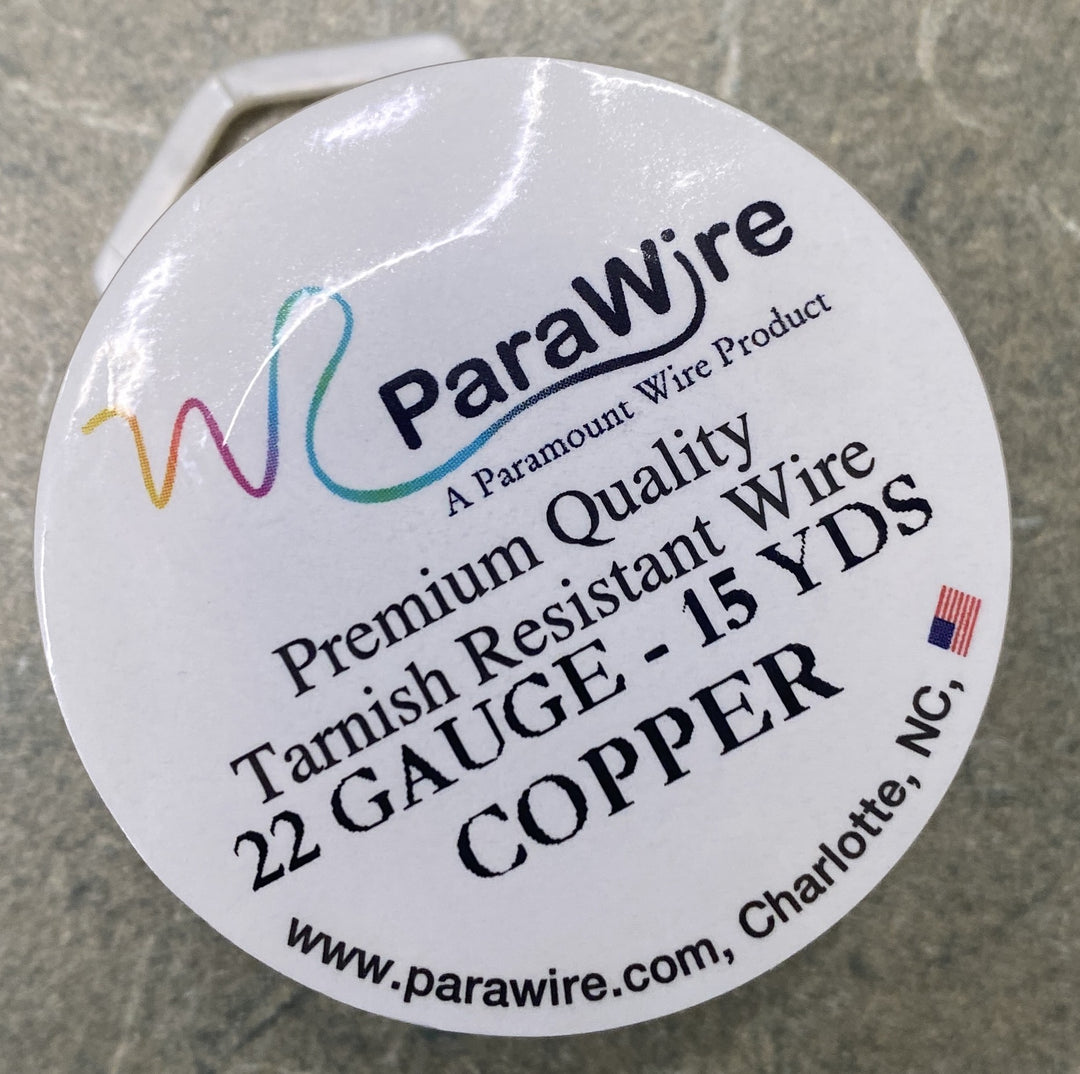 Wire 22 Gauge Non Tarnish Copper 15 Yd roll ParaWire