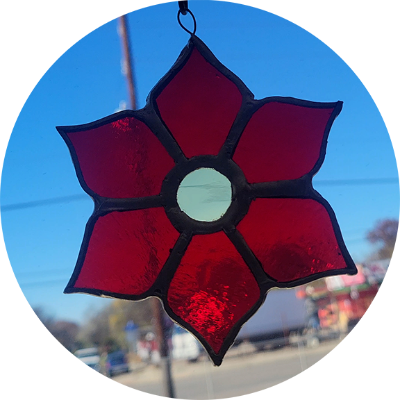 Stained Glass Poinsettia