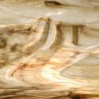 Wissmach Glass WO-502 14x16 Opal and/or Crystal/ Dark Grey Brown Wispy sixth stock sheet