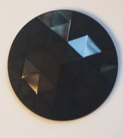 Gems 50mm Round Faceted Jewel Black