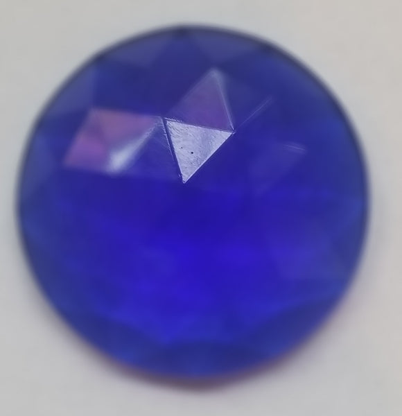Gems 35mm Round Faceted Jewel Dark Blue