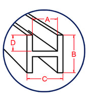 Lead Came H-Channel Flat Cascade (FH-26 4%) 1/2" Full Box (41) 45Lbs