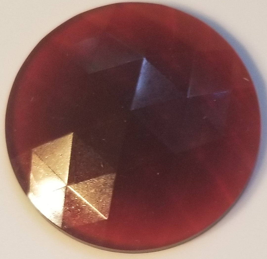 Gems 40mm Round Faceted Jewel Gold Pink