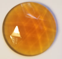 Gems 40mm Round Faceted Jewel Light Amber