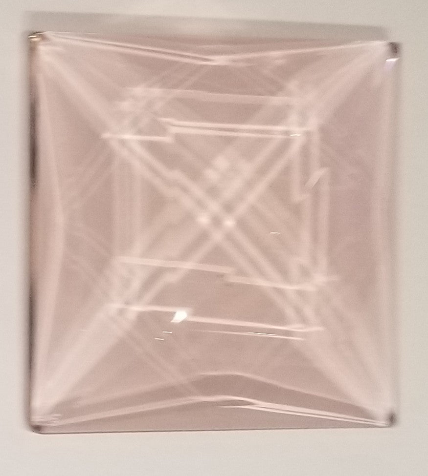 Gems 50mm Square Faceted Jewel Pink