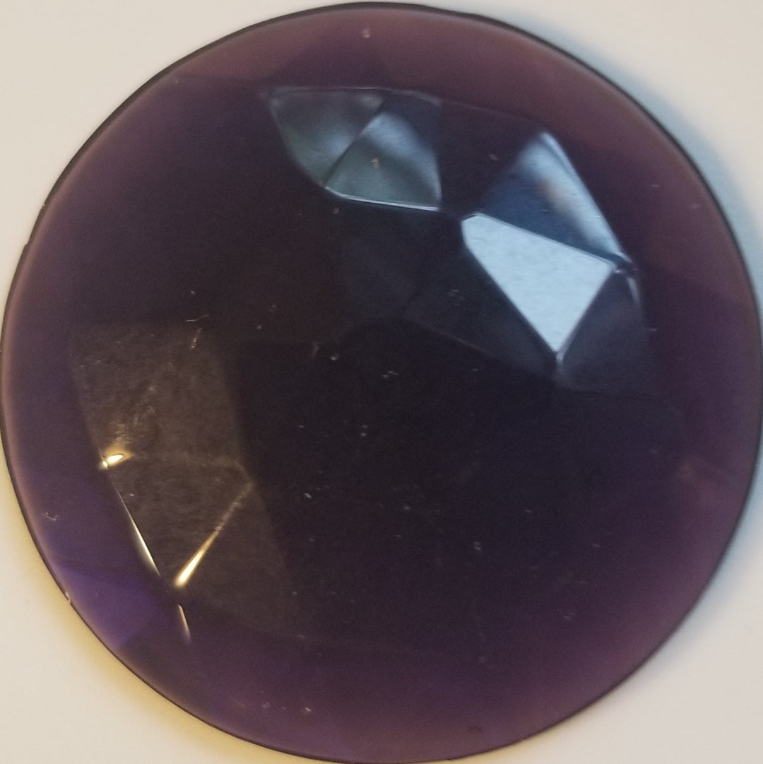 Gems 50mm Round Faceted Jewel Purple
